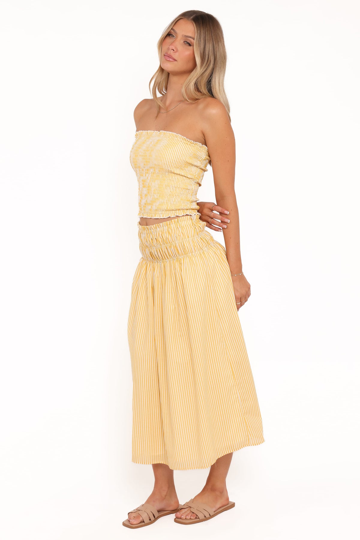 Salome Maxi Skirt in Mango Stripe – view 4 of 8