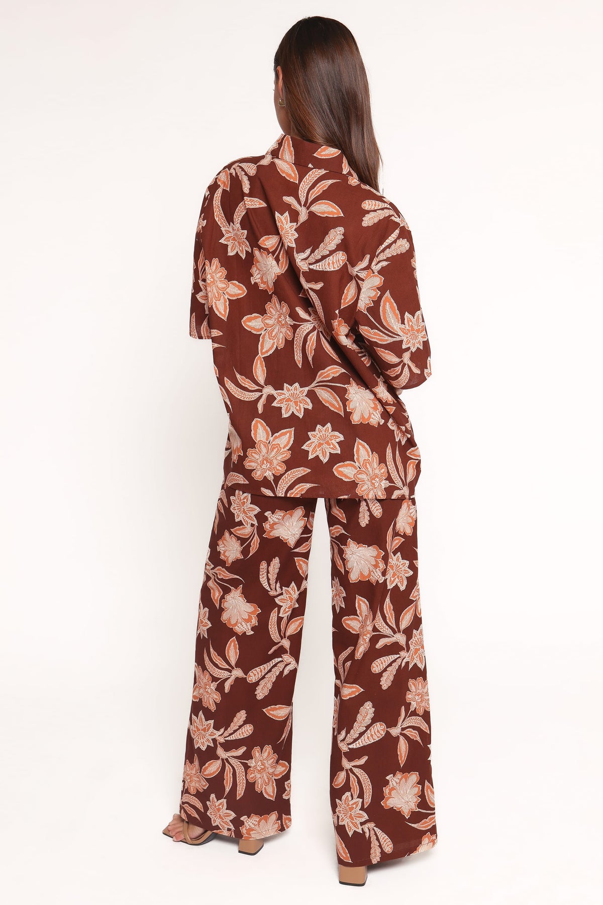 Samira Wide Leg Pant in Orange Floral – view 4 of 6