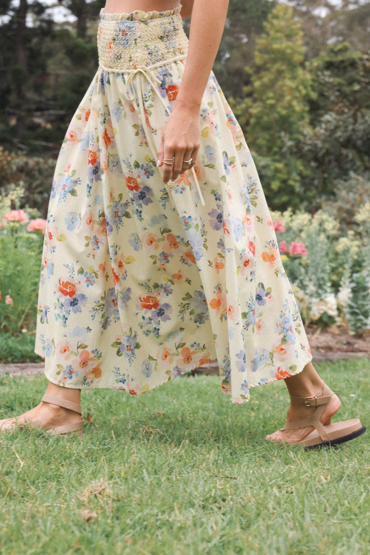 Saskia Maxi Skirt in Lemon Floral – view 8 of 8