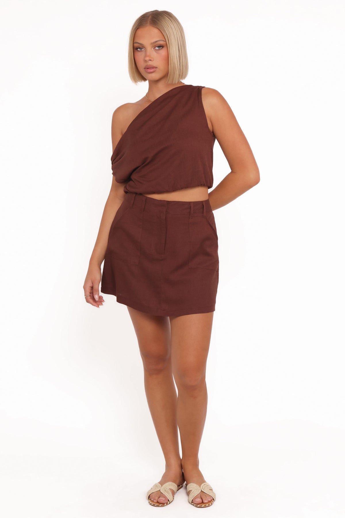 Shaw Mini Skort in Chocolate Brown – view 6 of 8