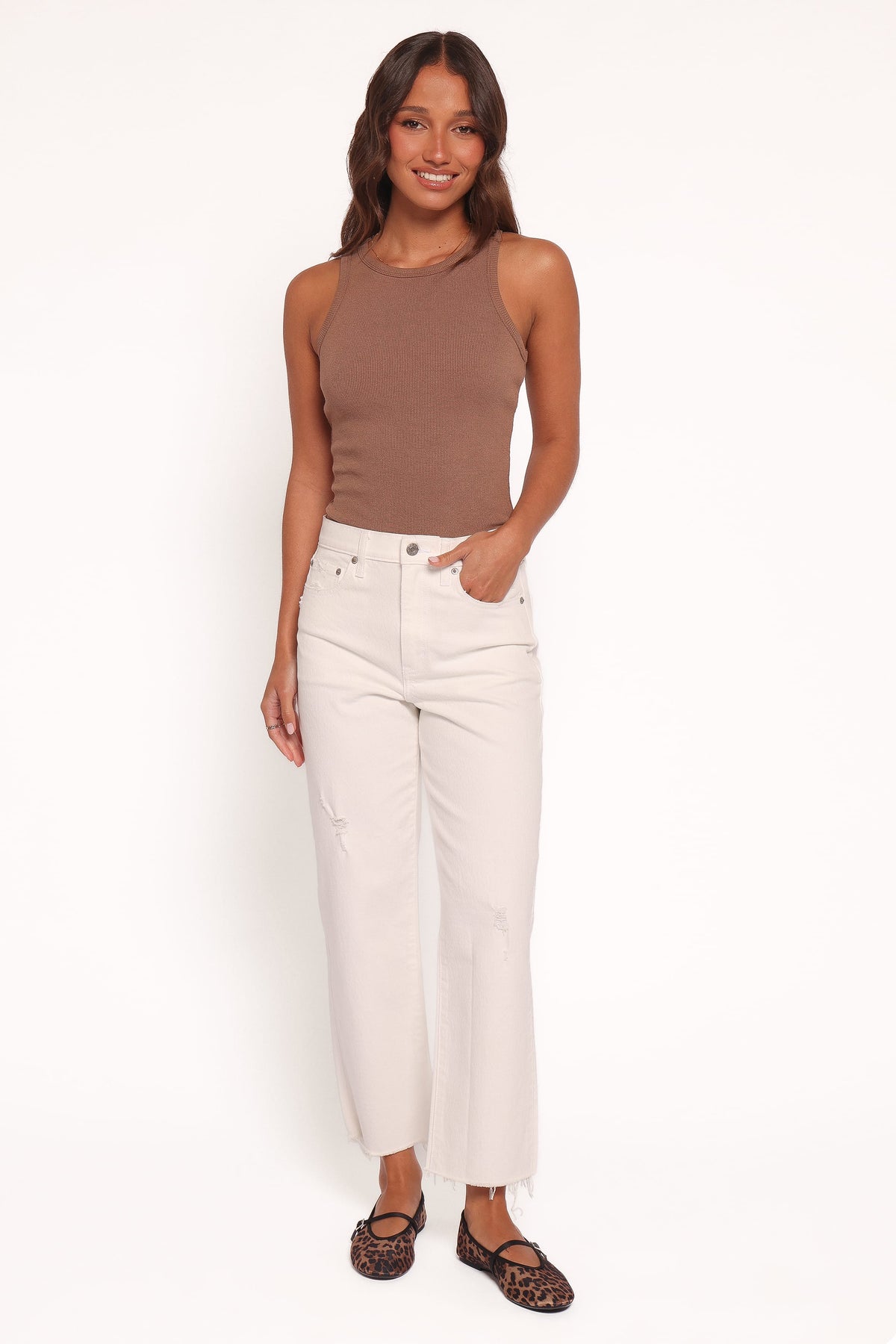 Sundaze Straight Leg Jean in Swan – view 1 of 6