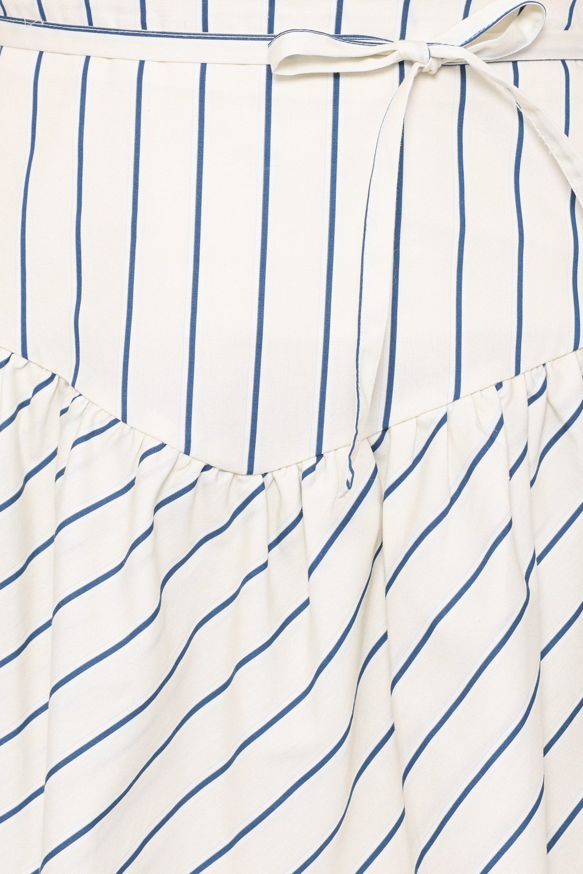 Sybella Frill Basque Skirt in Yellow/Blue Stripe – view 7 of 8