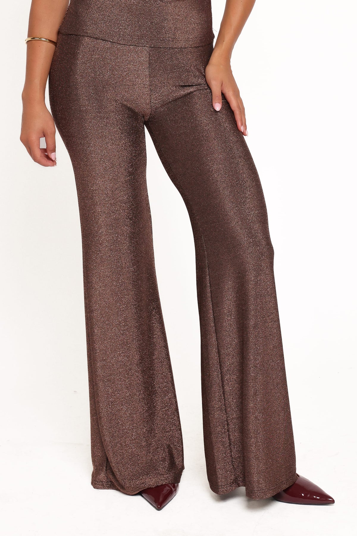 Sydney Wide Leg Pant in Bronze – view 3 of 7
