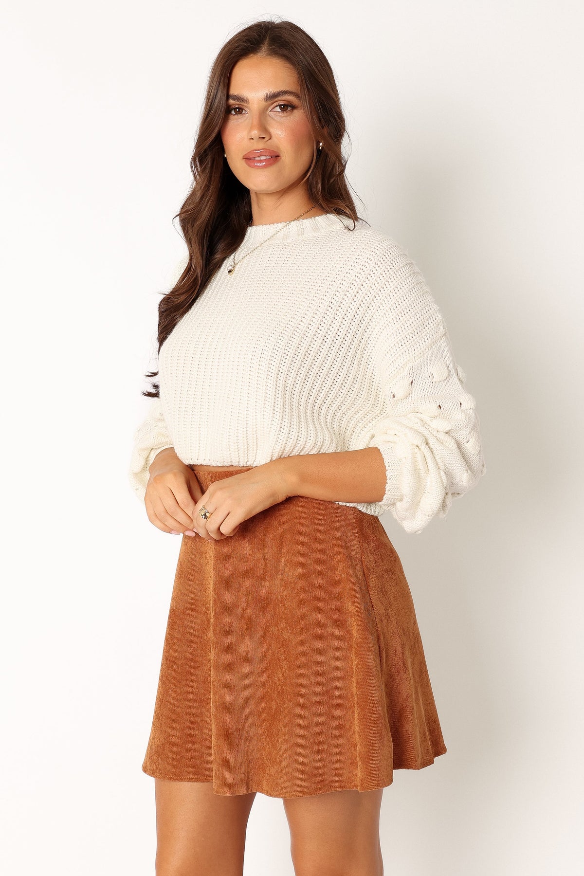 Tammy Cord Skirt in Gucci – view 7 of 14