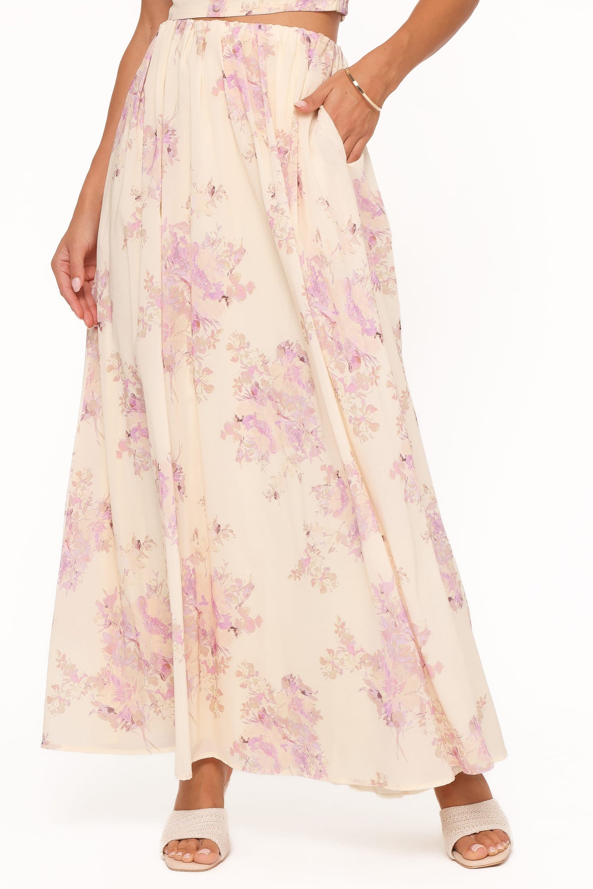 Tinsley Maxi Skirt in Lavender Floral – view 3 of 7