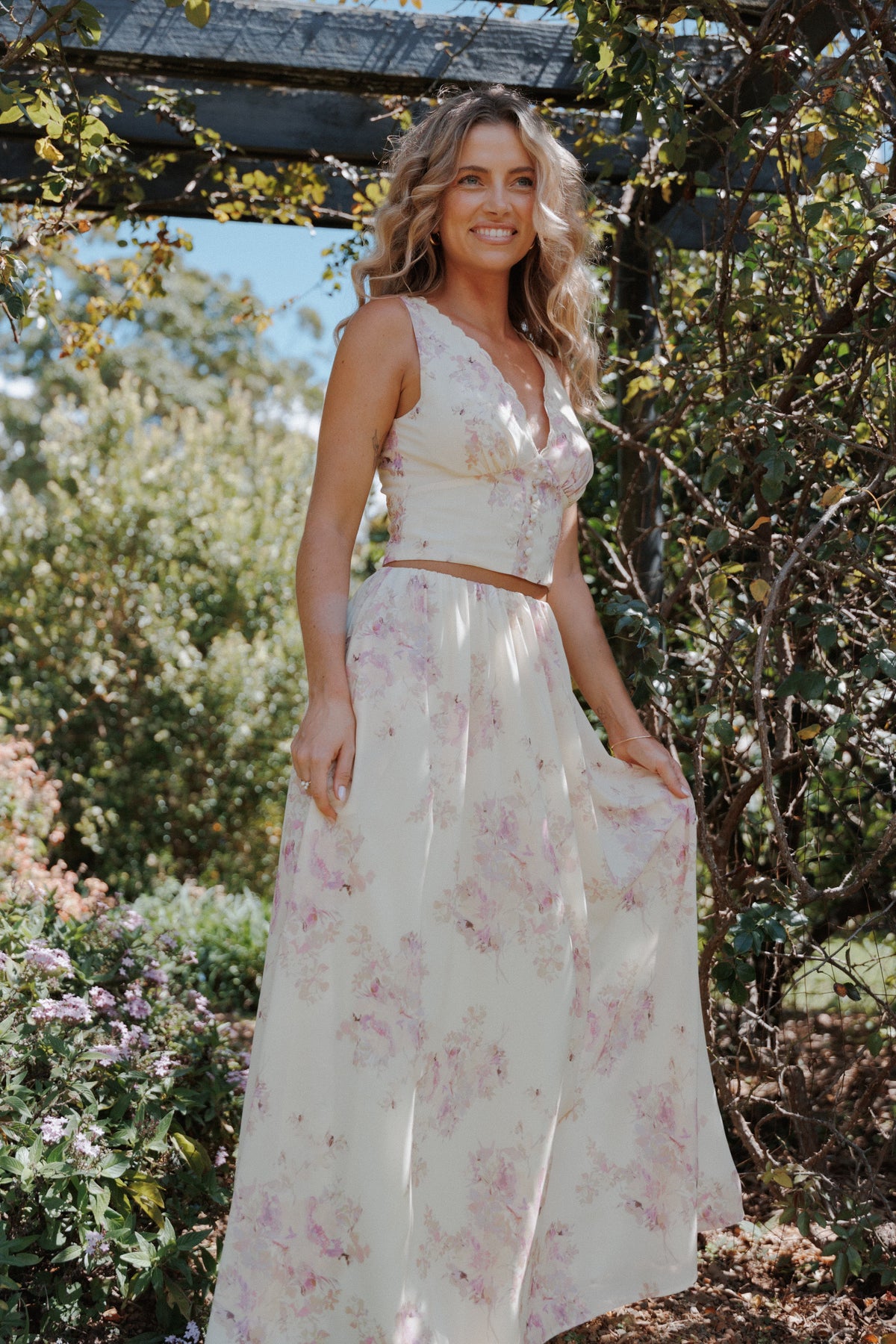 Tinsley Maxi Skirt in Lavender Floral – view 1 of 7