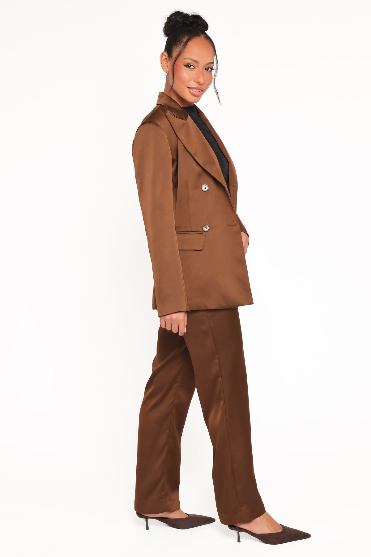 Trina Tailored Pant in Brown – view 4 of 8