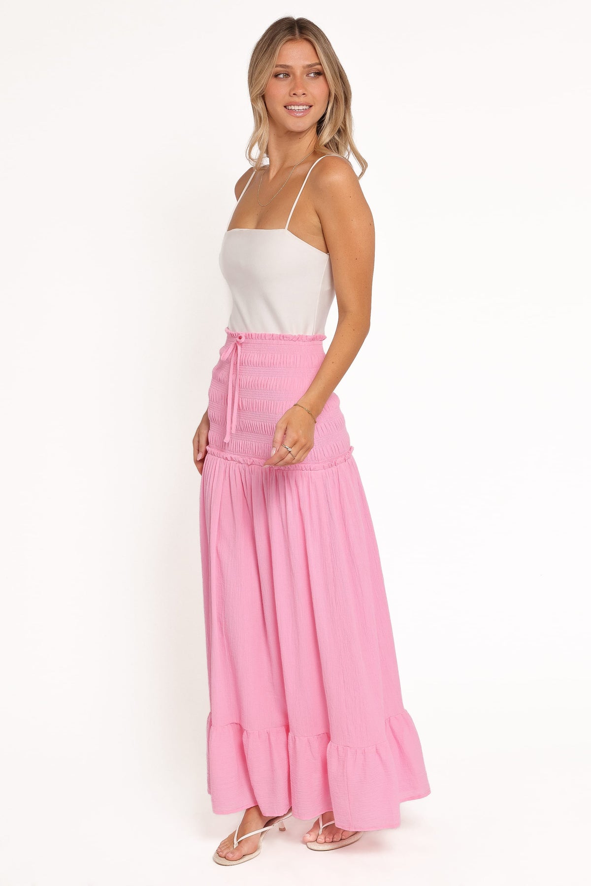 Valerie Drop Waist Maxi Skirt in Pink – view 4 of 8