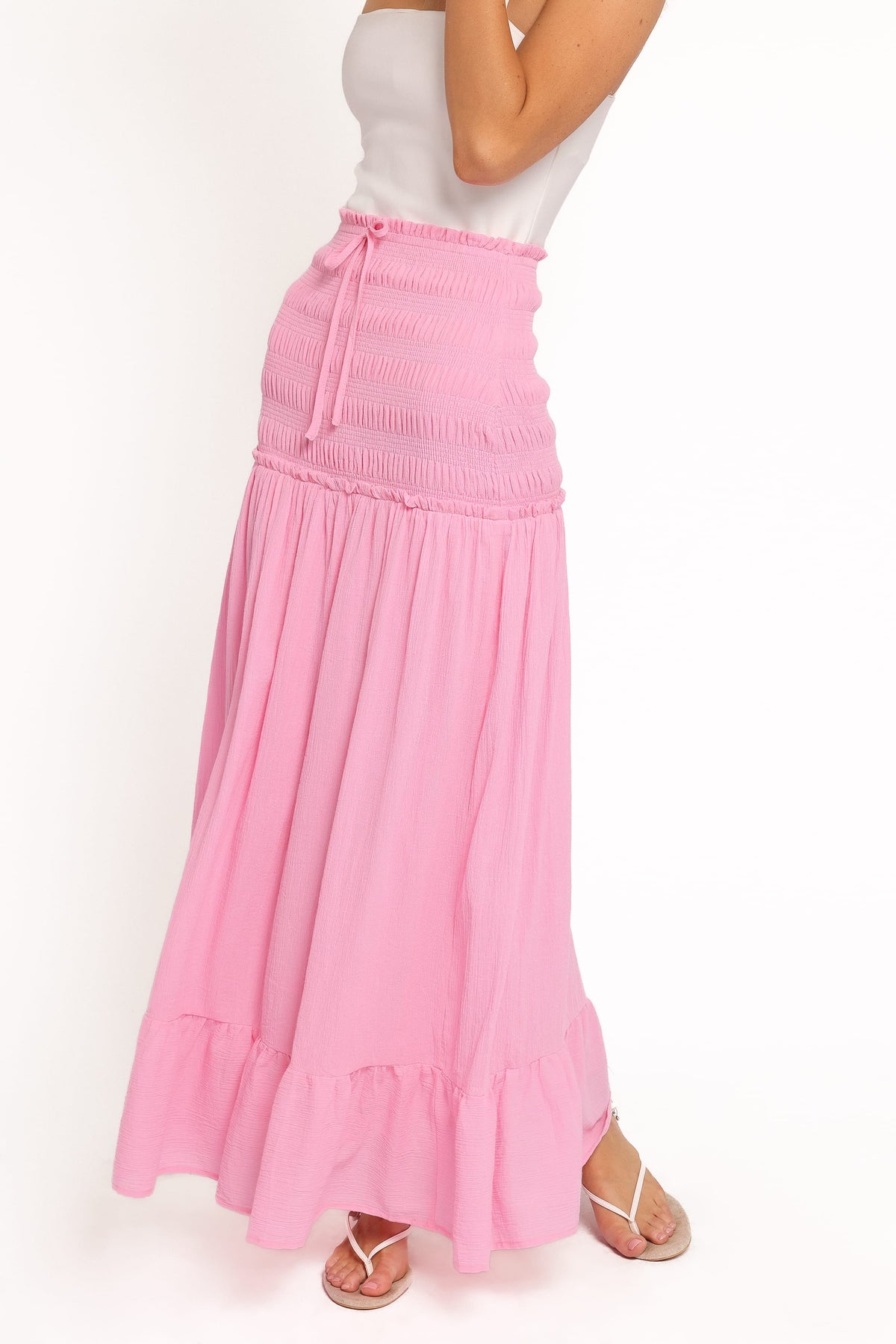 Valerie Drop Waist Maxi Skirt in Pink – view 3 of 8