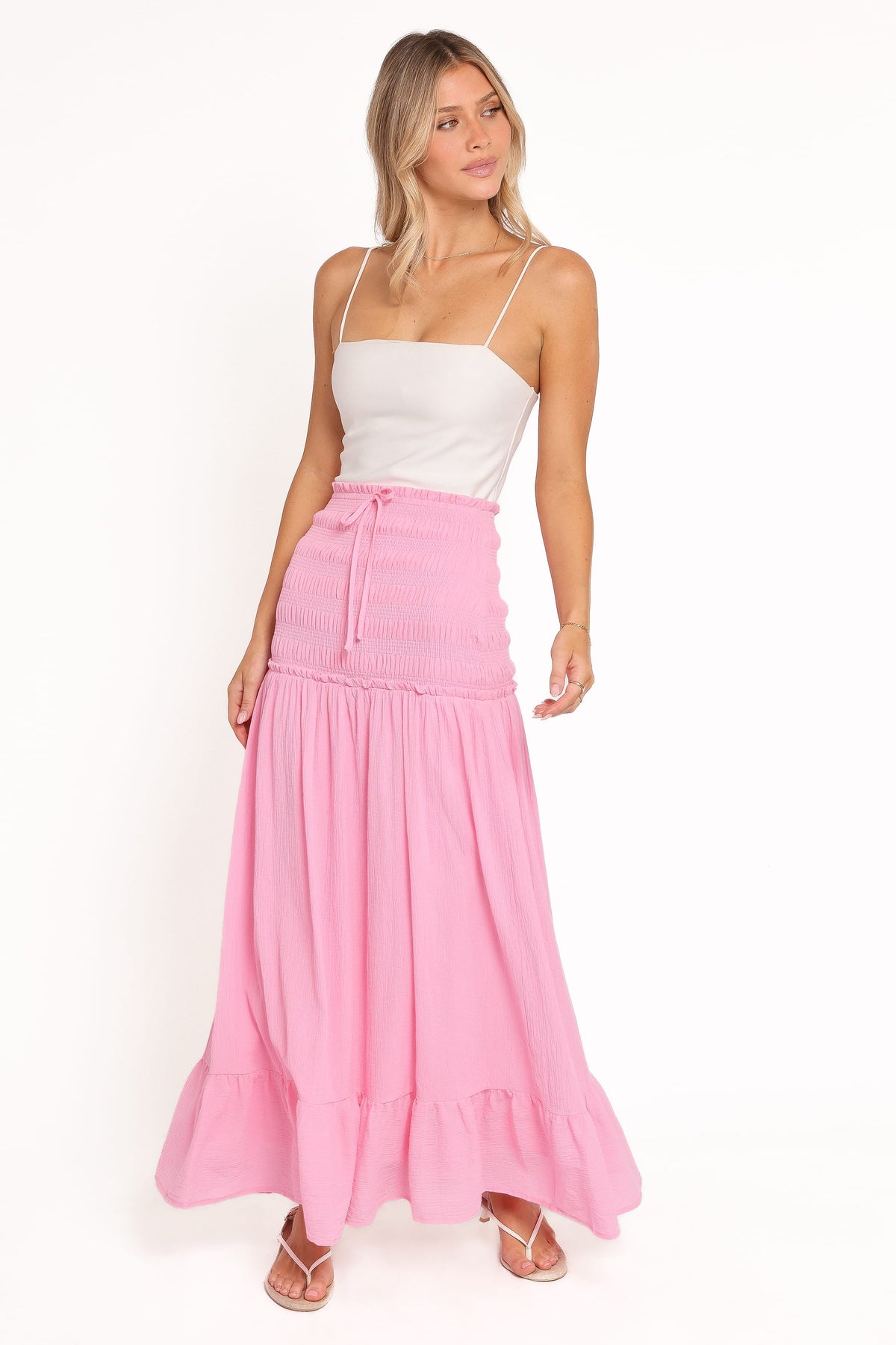 Valerie Drop Waist Maxi Skirt in Pink – view 6 of 8