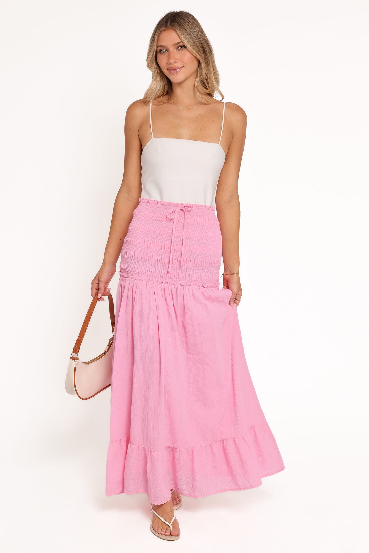 Valerie Drop Waist Maxi Skirt in Pink – view 2 of 8