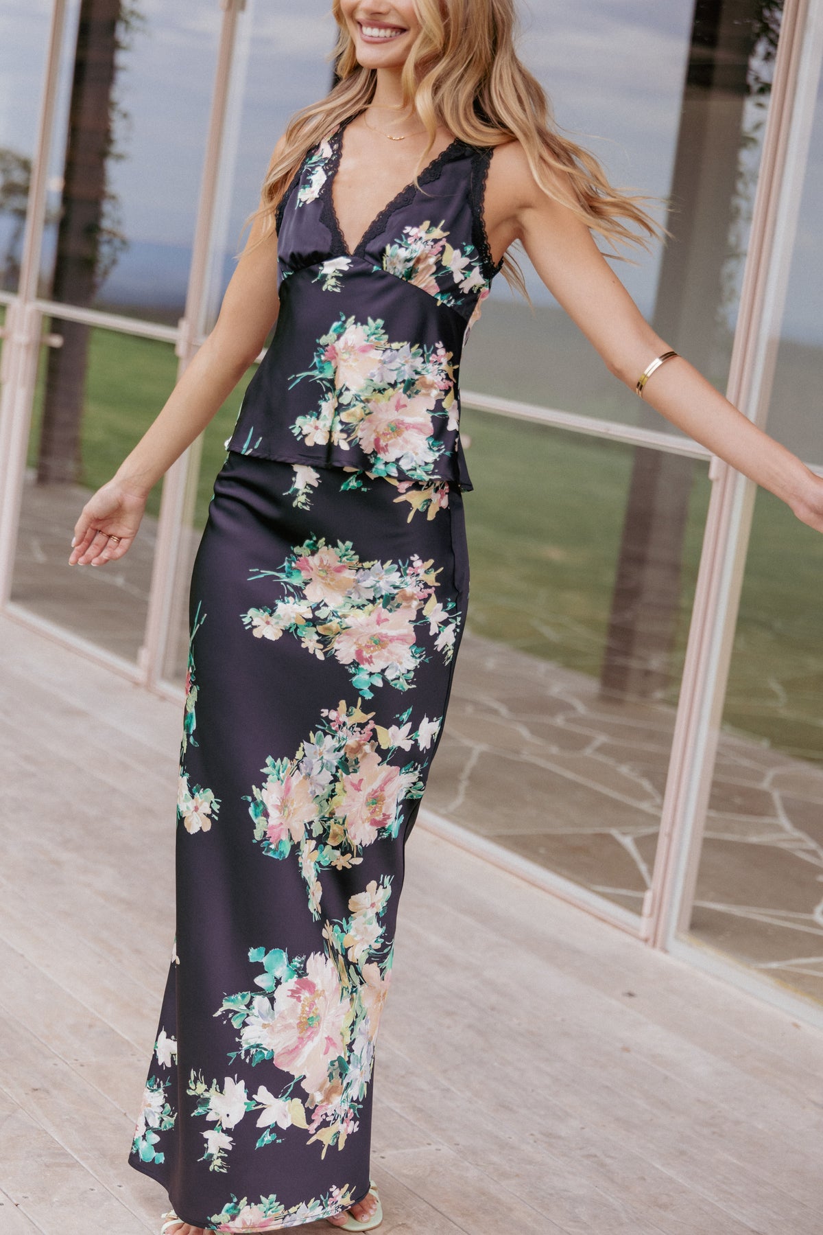 Velman Skirt in Black Floral – view 1 of 8