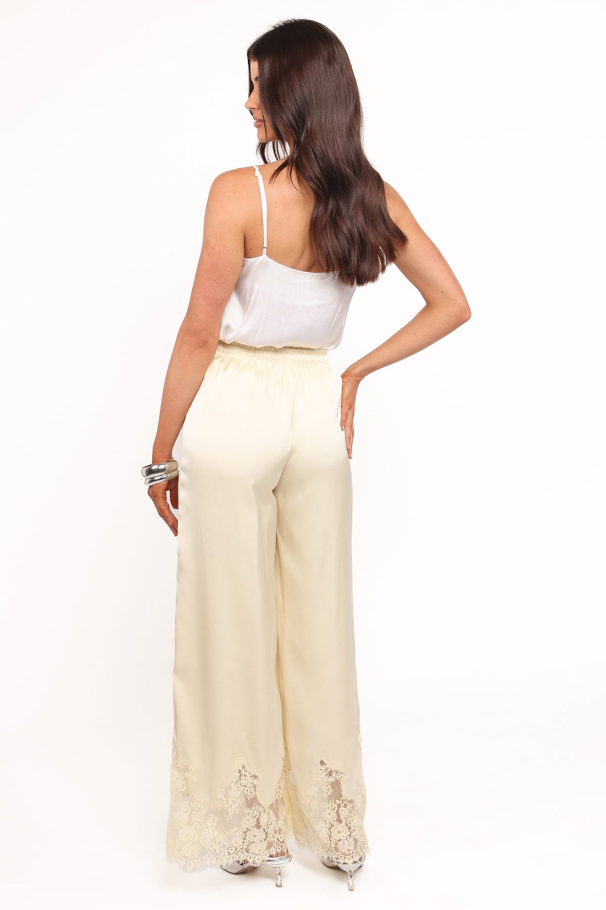 Viola Drawstring Wide Leg Pant in Yellow – view 5 of 8