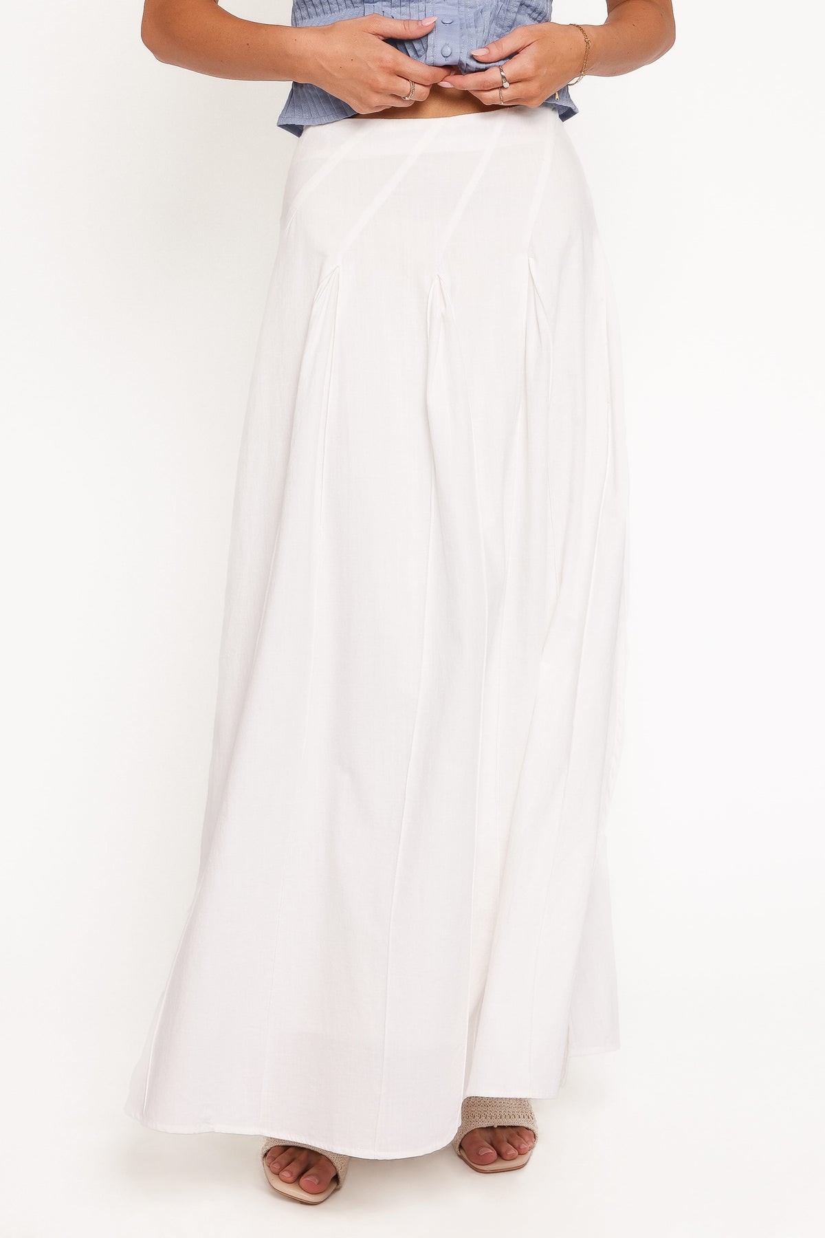 Zoey Maxi Skirt in White – view 3 of 8
