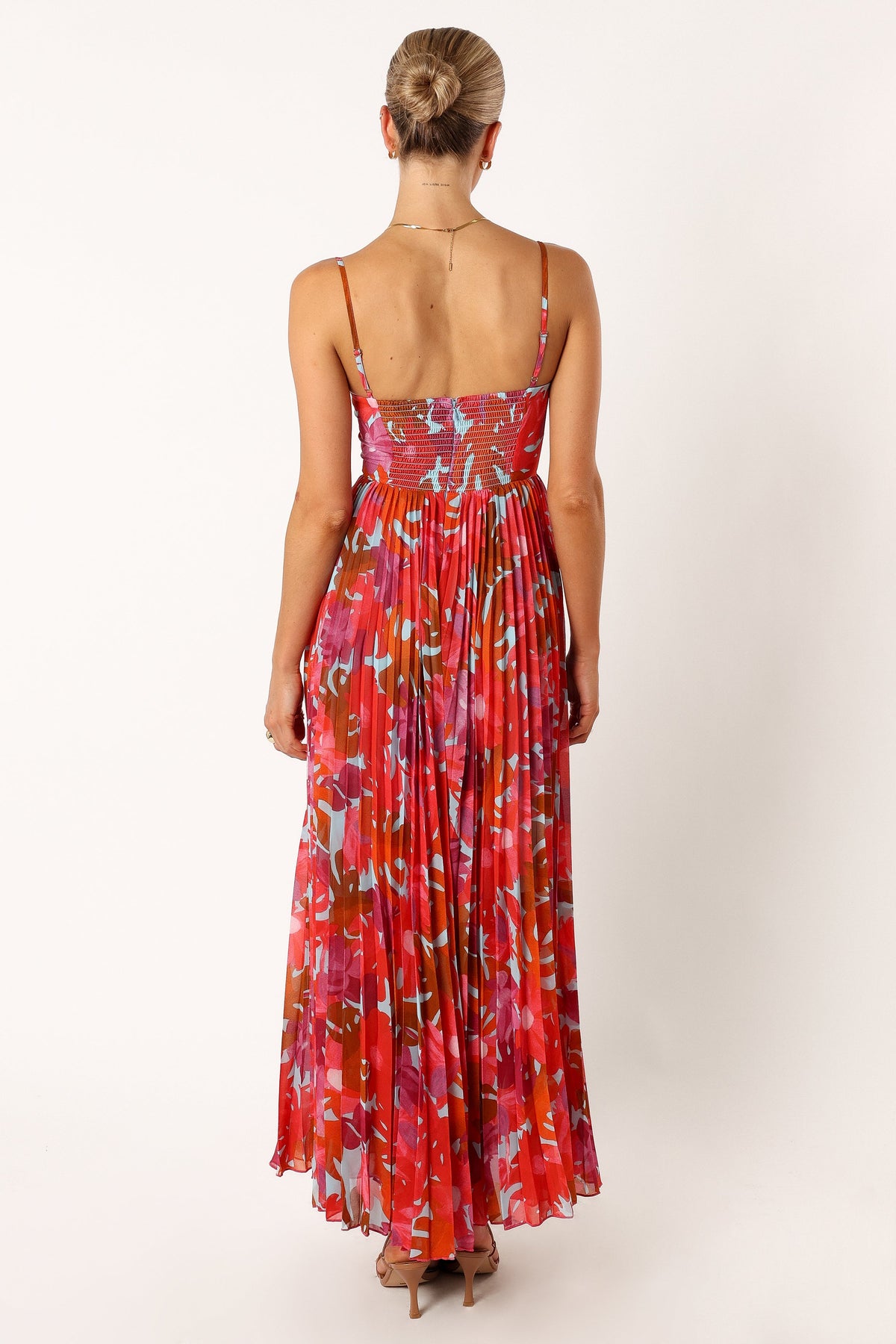 Achanti Pleated Maxi Dress in Pink Azalea – view 4 of 7