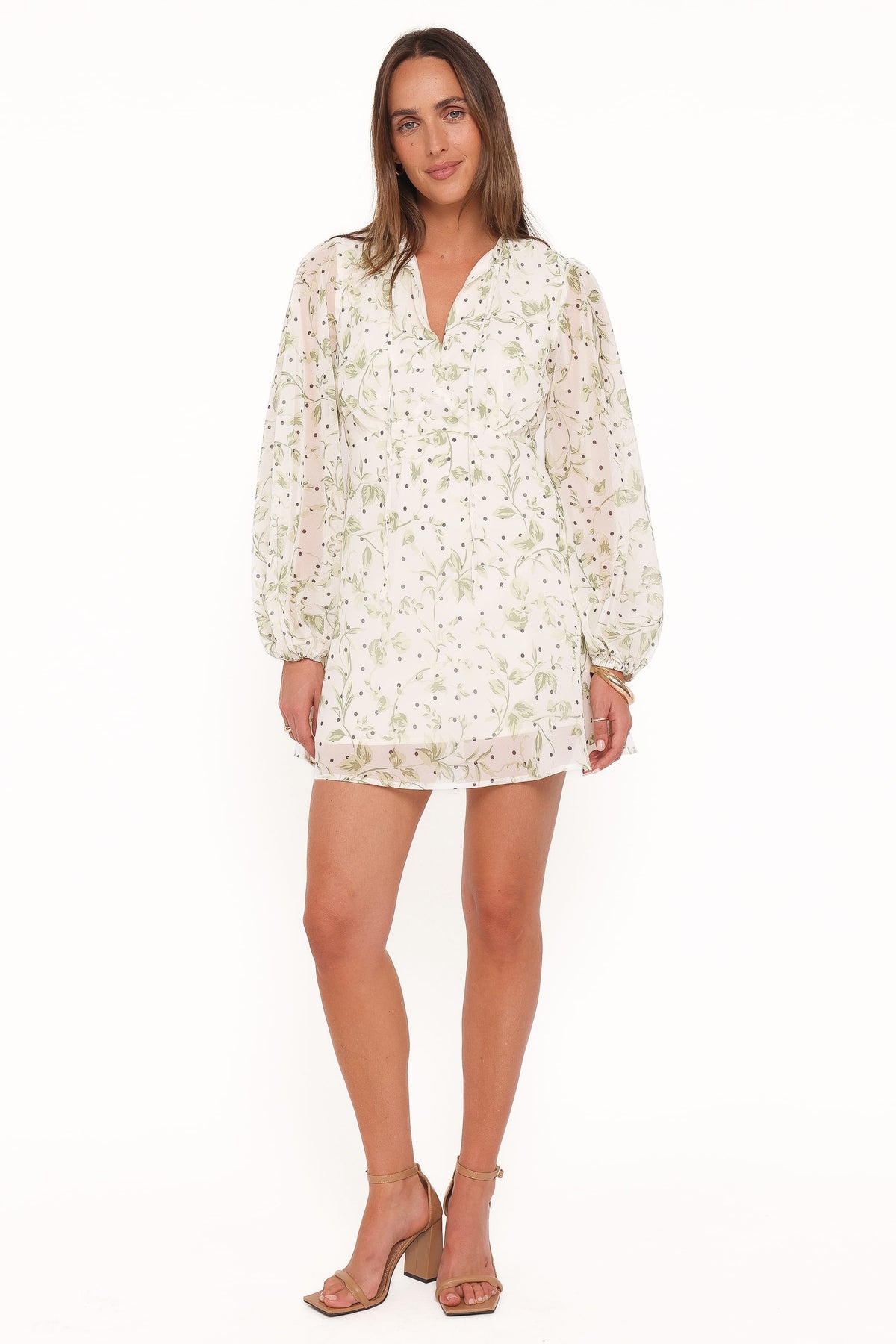 Aimee Mini Dress in Green Leaf – view 5 of 6