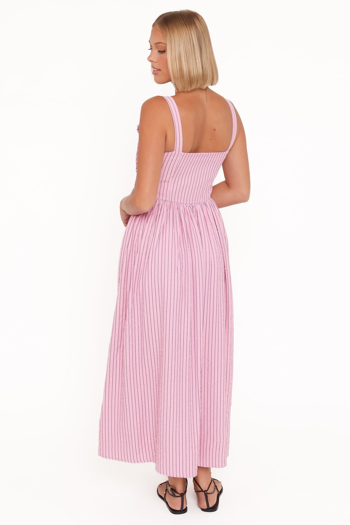 Alden Maxi Dress in Pink/White Stripe – view 5 of 8