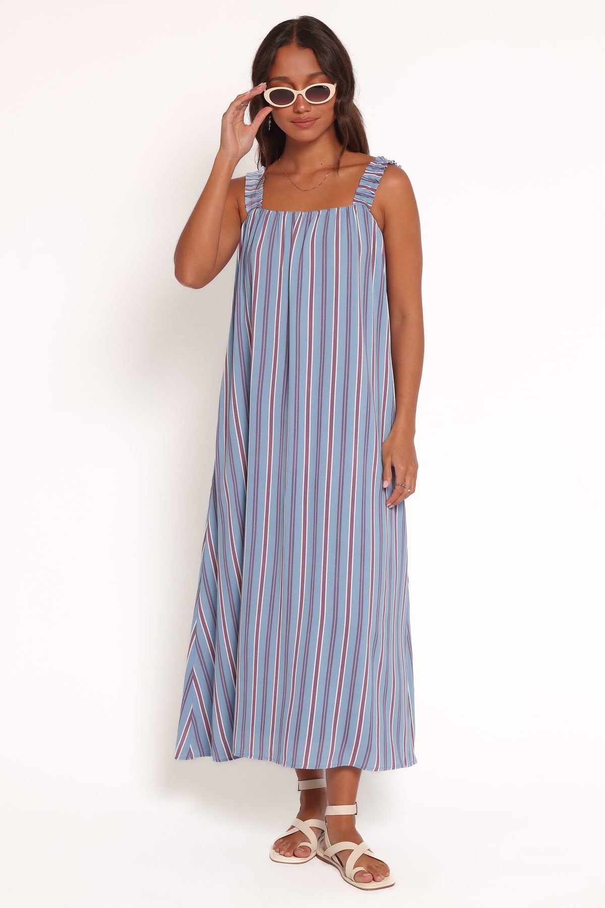Alessandra Maxi Dress in Blue Stripe – view 2 of 8