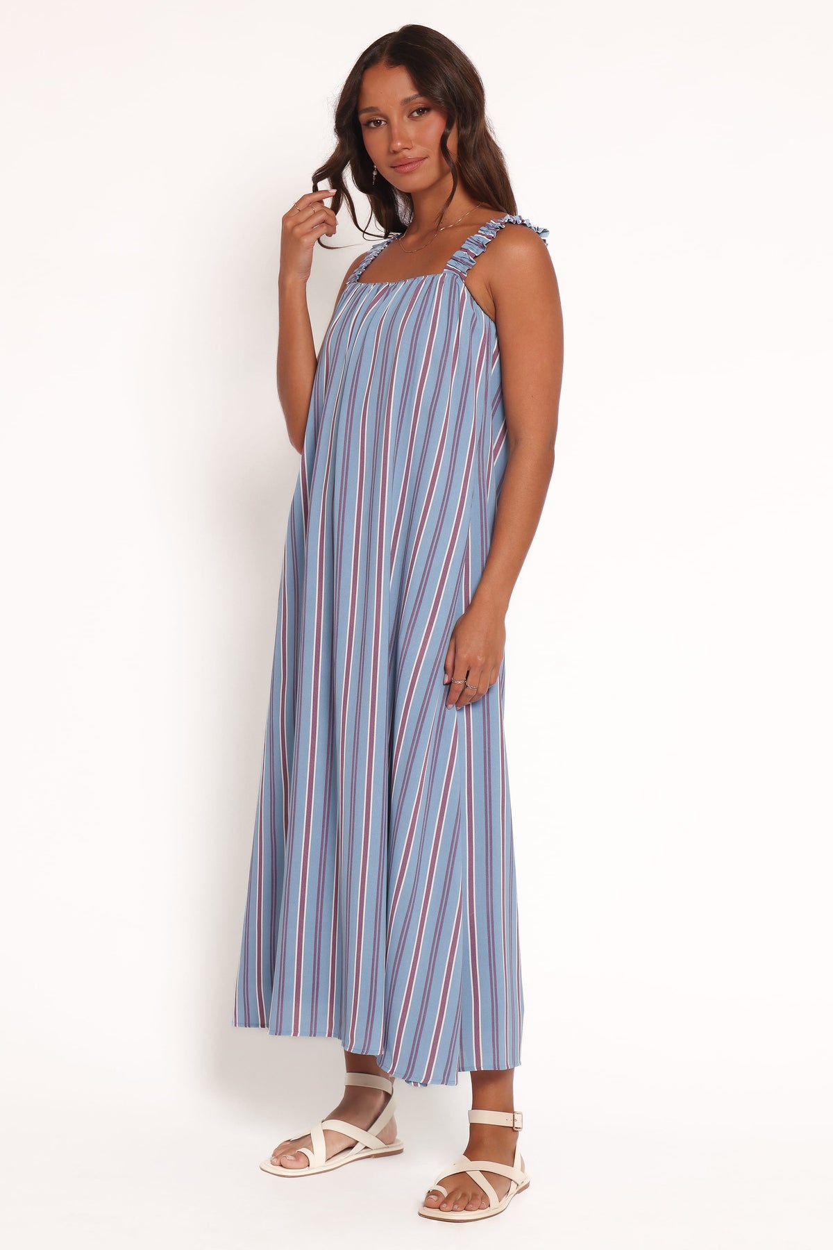 Alessandra Maxi Dress in Blue Stripe – view 4 of 8
