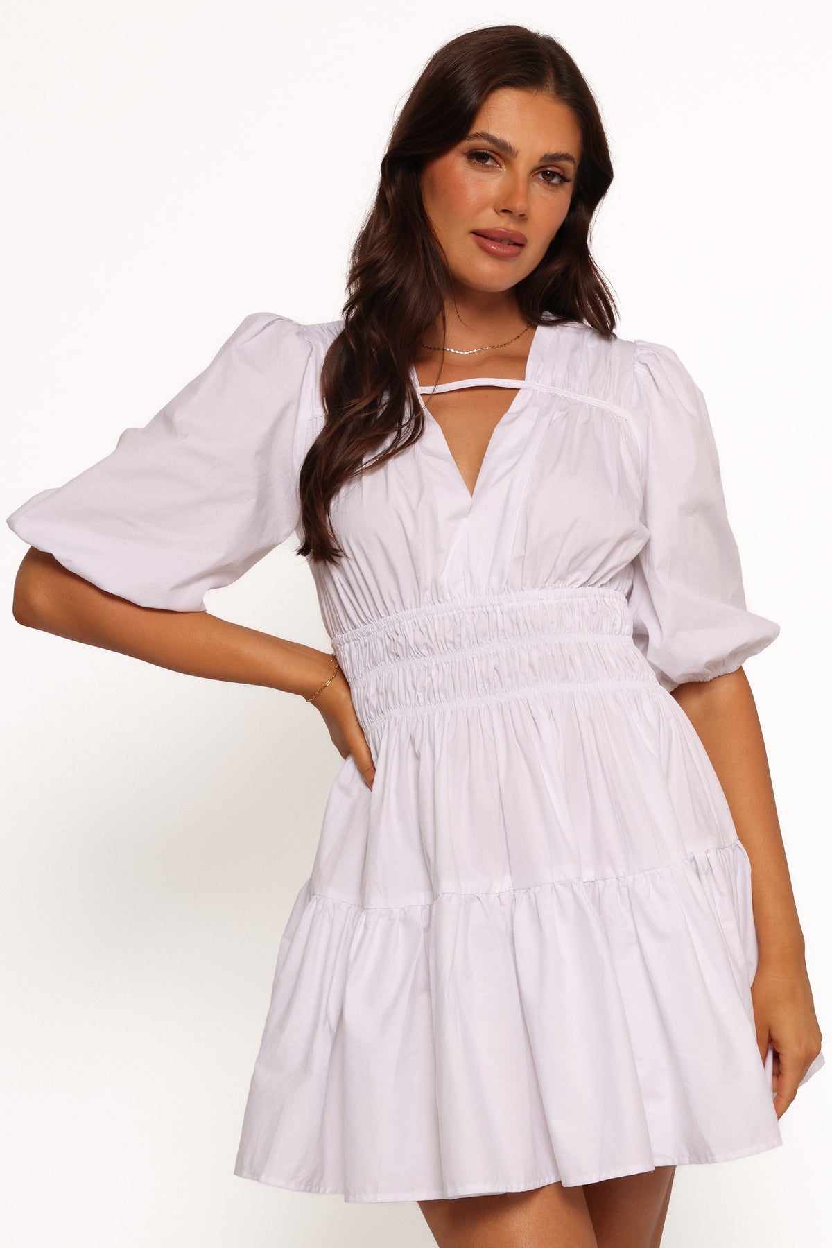 Alessia Mini Dress in White – view 4 of 9