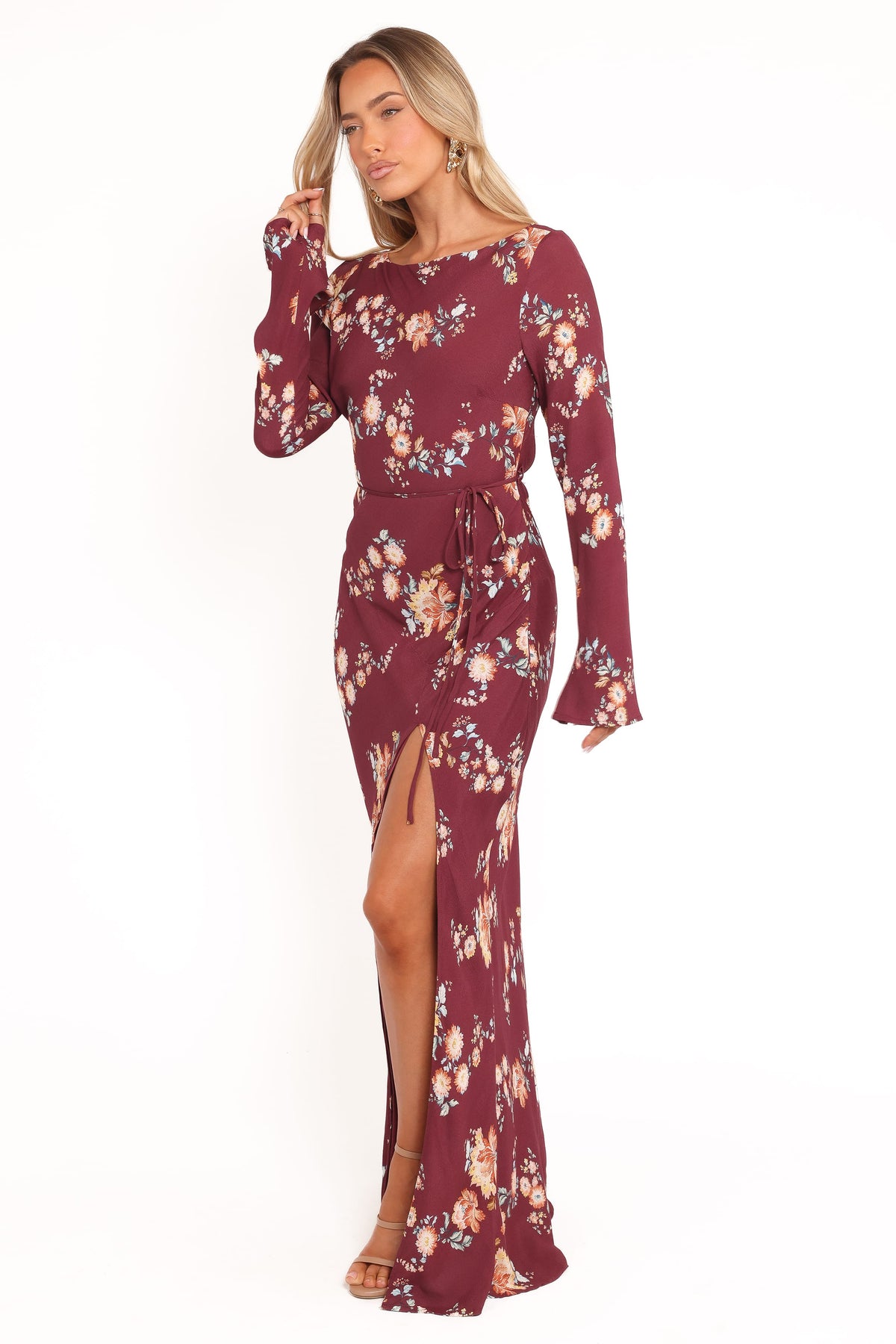 Alima Maxi Dress in Berry Floral – view 4 of 7