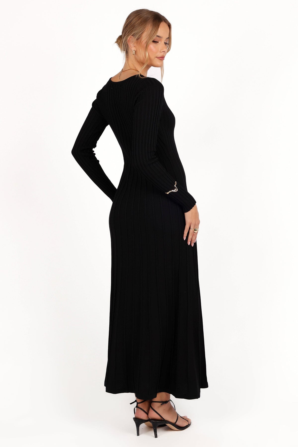 Alison Long Sleeve Maxi Dress in Black – view 3 of 6