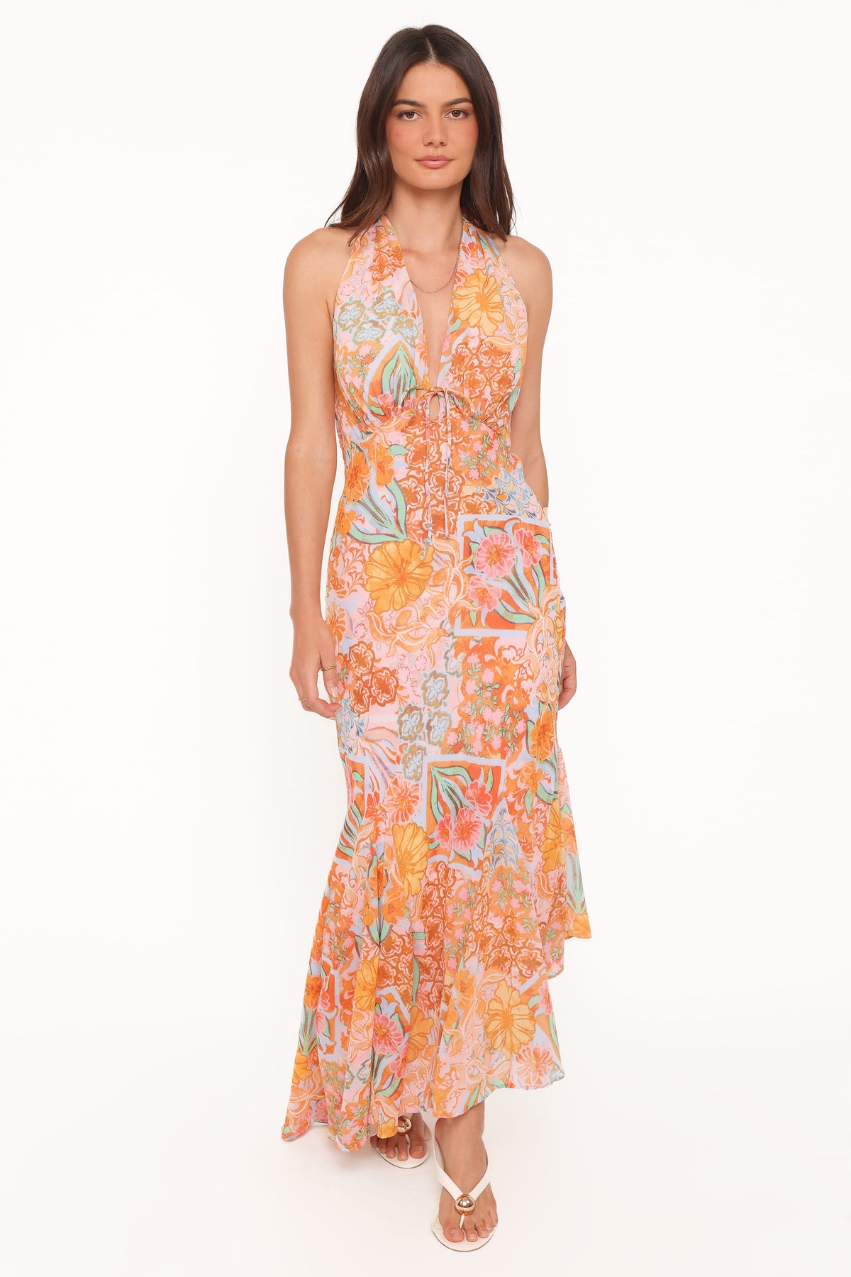 Alkira Maxi Dress in Orange Summer Garden – view 1 of 7