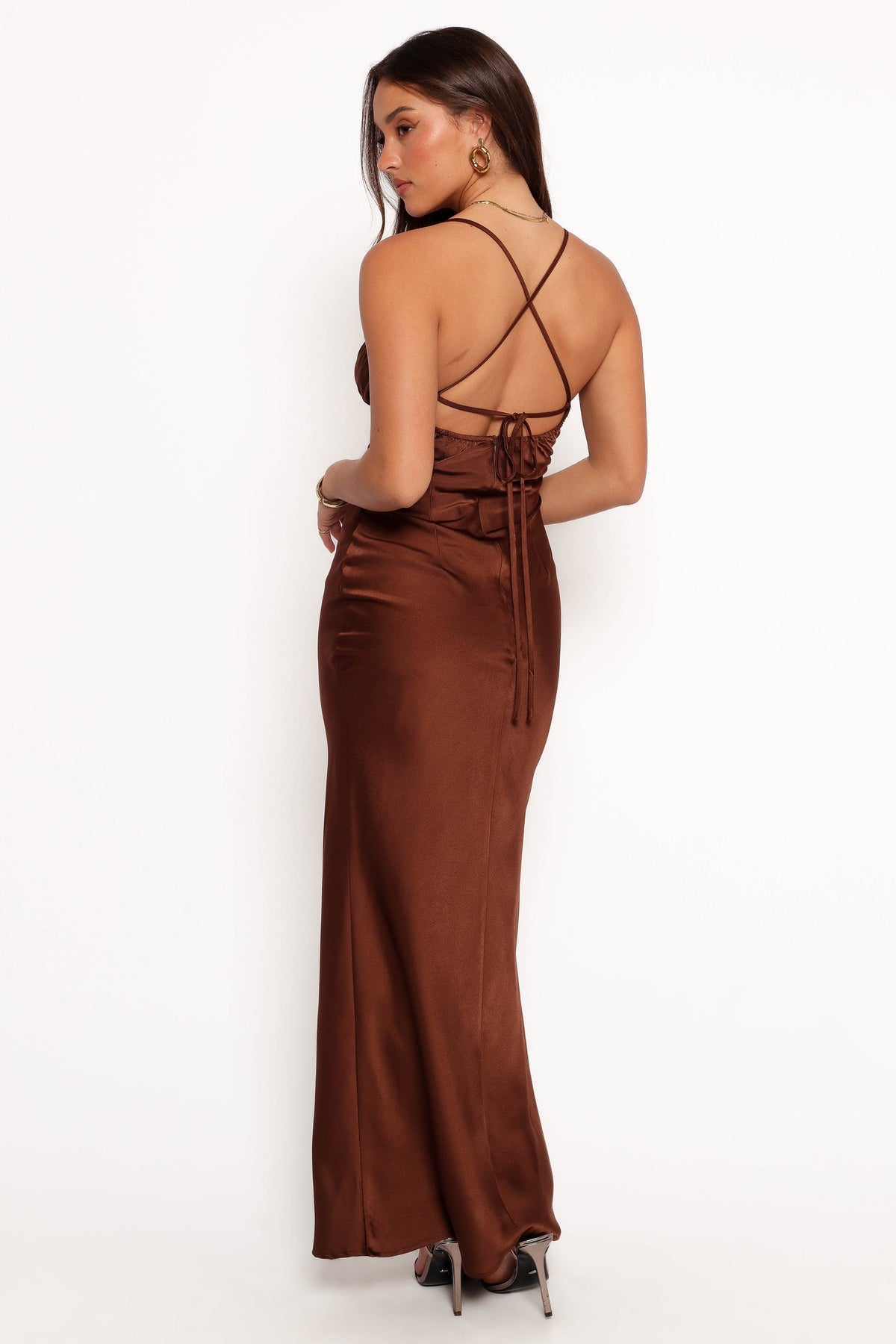 Amalia Maxi Dress in Chocolate – view 5 of 10