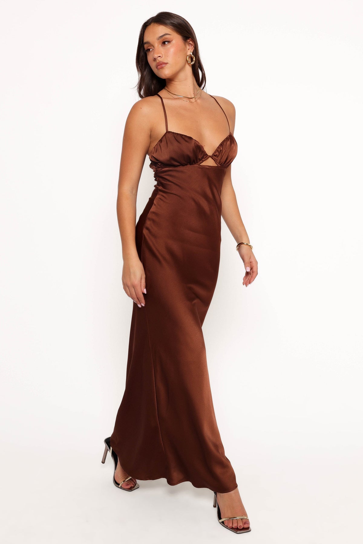 Amalia Maxi Dress in Chocolate – view 8 of 10
