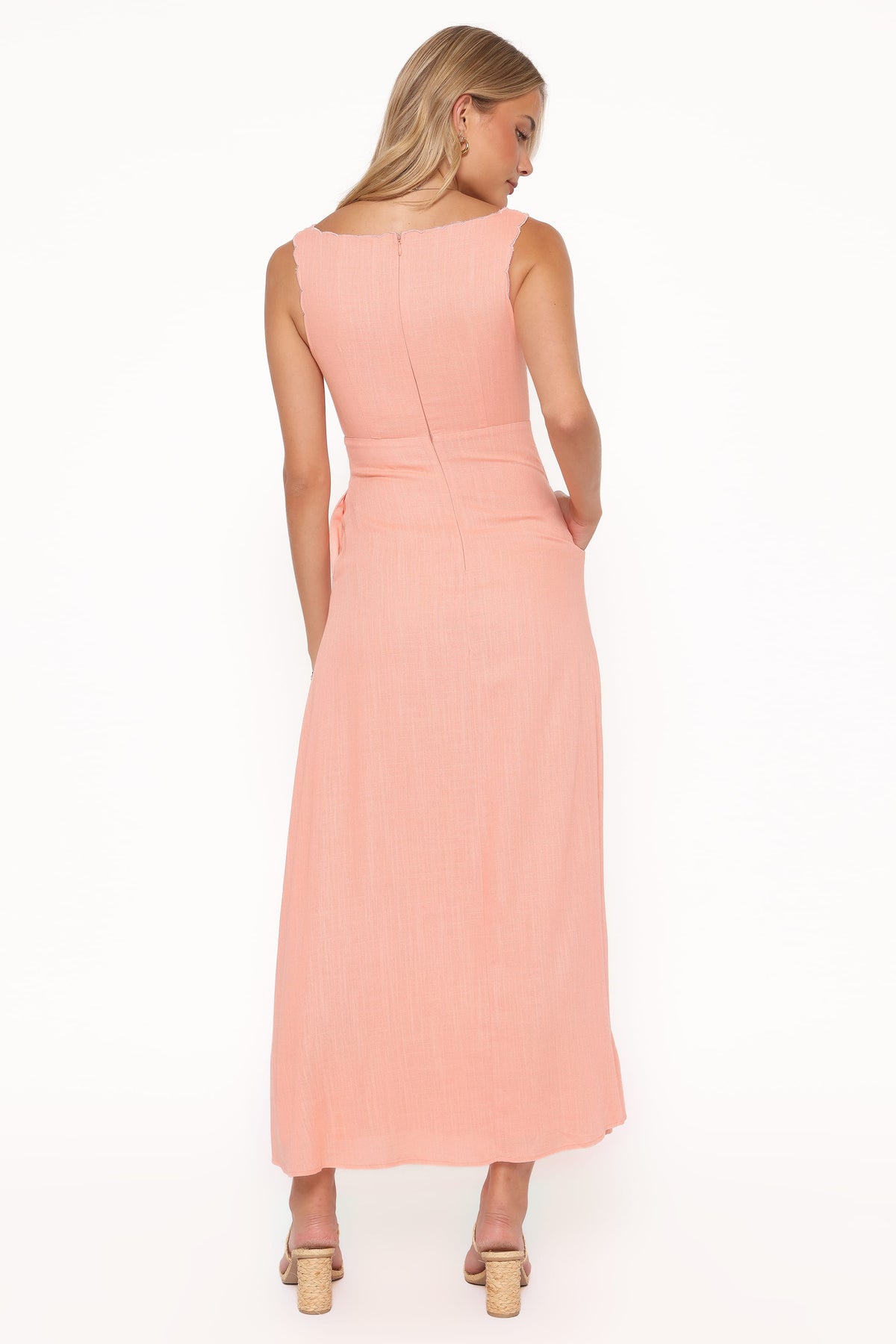 Amalie Maxi Dress in Pastel Peach – view 4 of 6