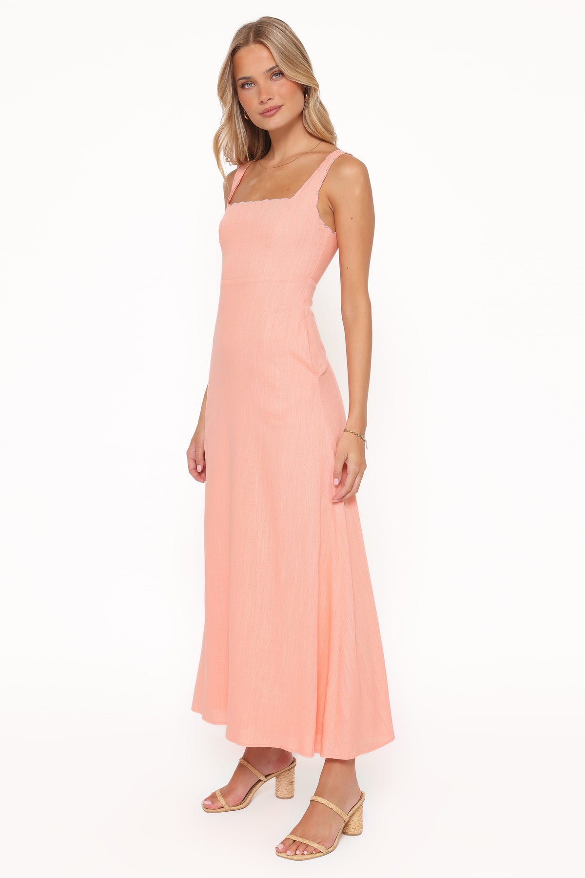 Amalie Maxi Dress in Pastel Peach – view 3 of 6