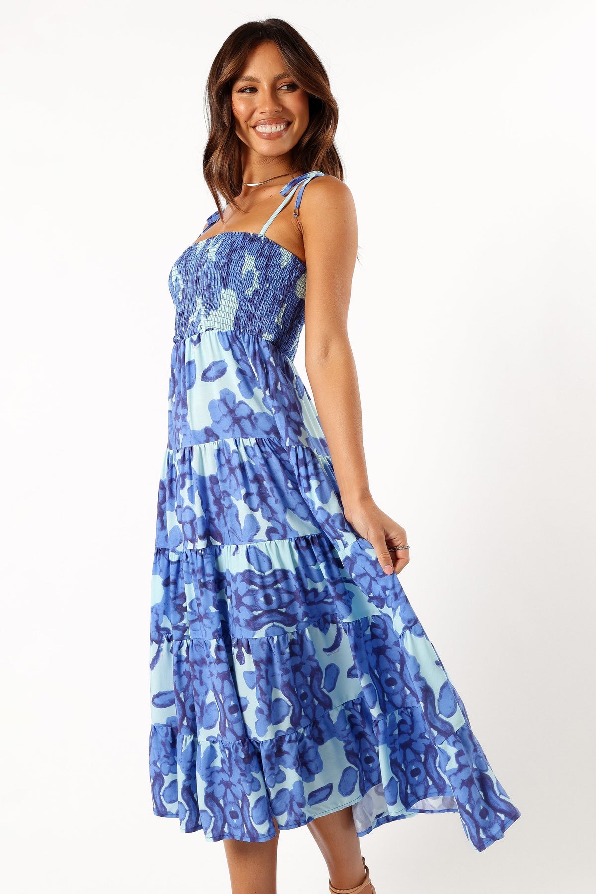 Amarie Midi Dress in Blue – view 1 of 8