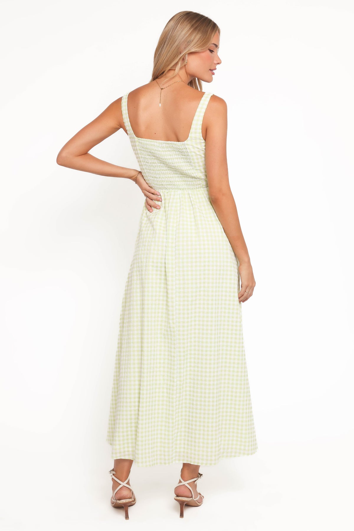 Amberlyn Maxi Dress in Green Gingham – view 4 of 6