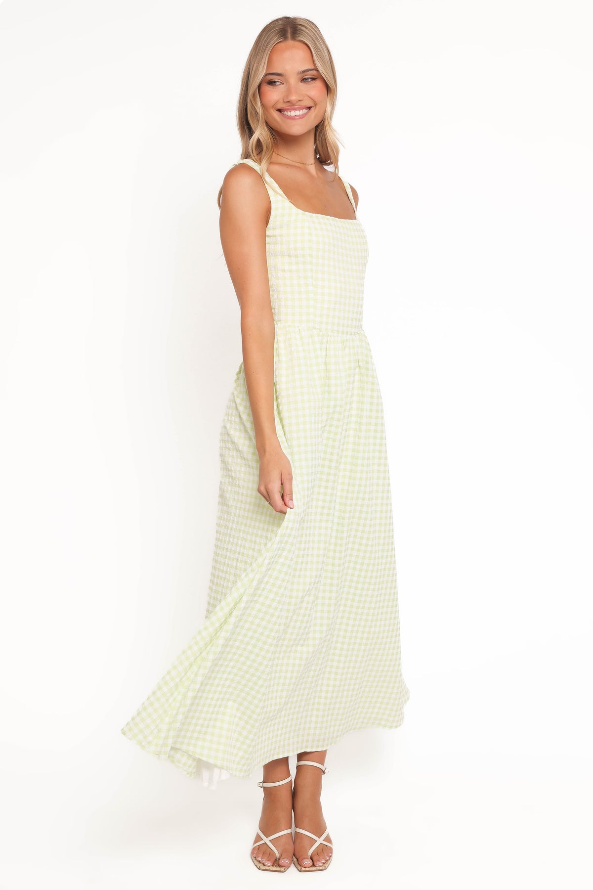 Amberlyn Maxi Dress in Green Gingham – view 5 of 6