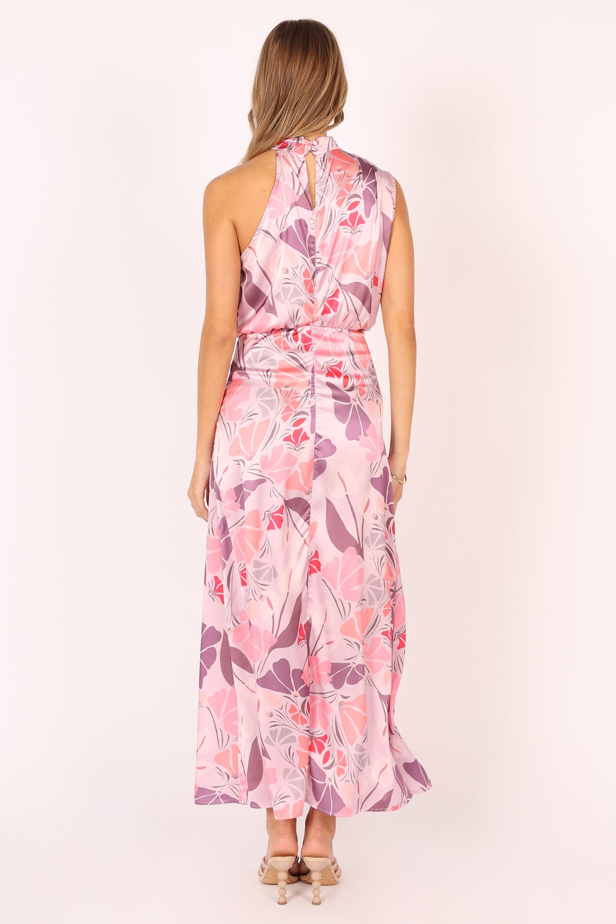 Amelia Halterneck Maxi Dress in Pink Floral – view 11 of 13