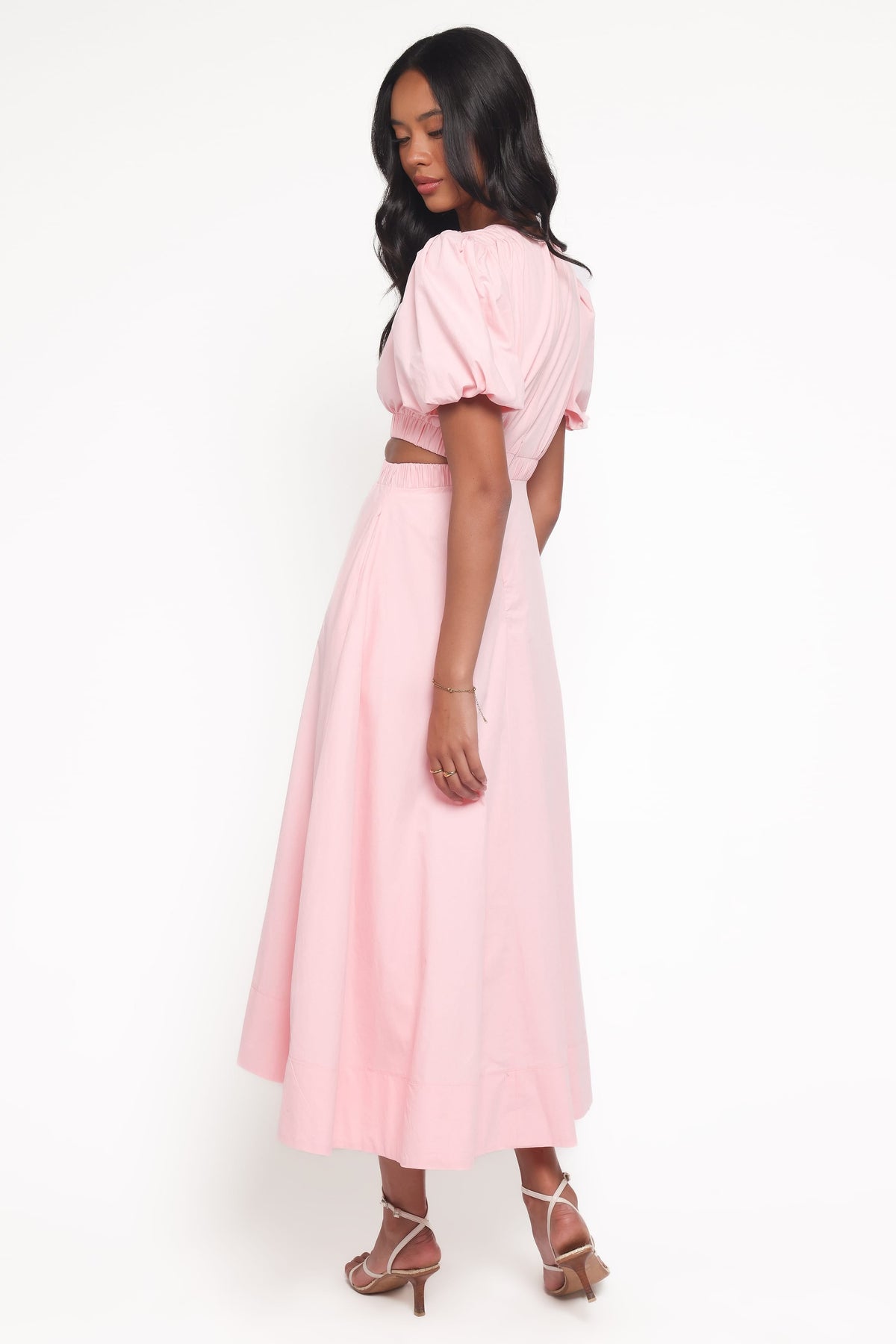 Aminah Puff Sleeve Dress in Pink – view 4 of 6