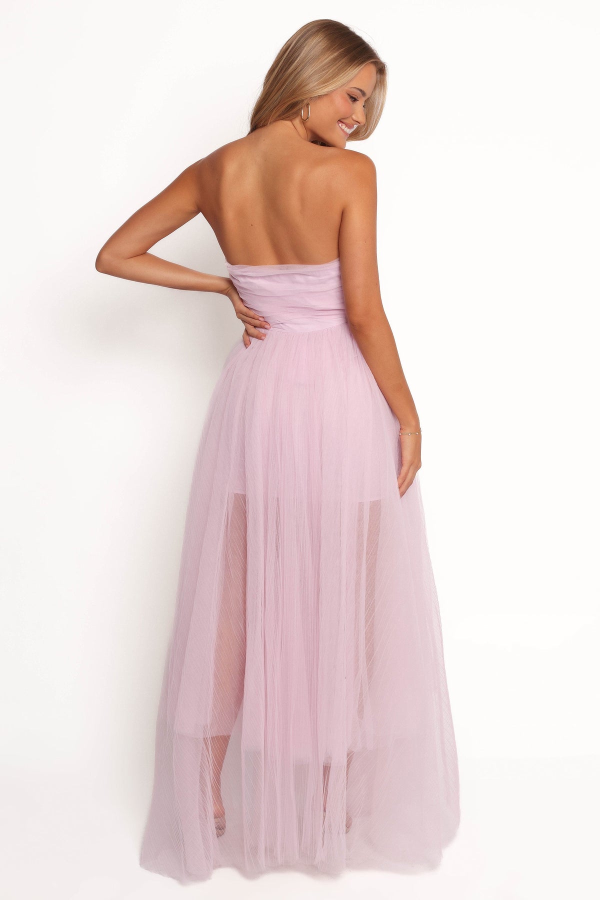 Anabella Strapless Maxi Dress in Pale Pink – view 4 of 7
