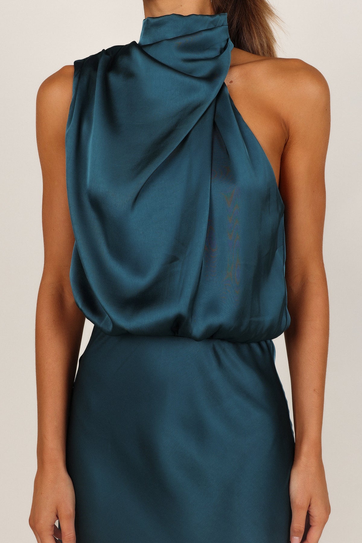 Anabelle Halter Neck Midi Dress in Teal – view 5 of 8