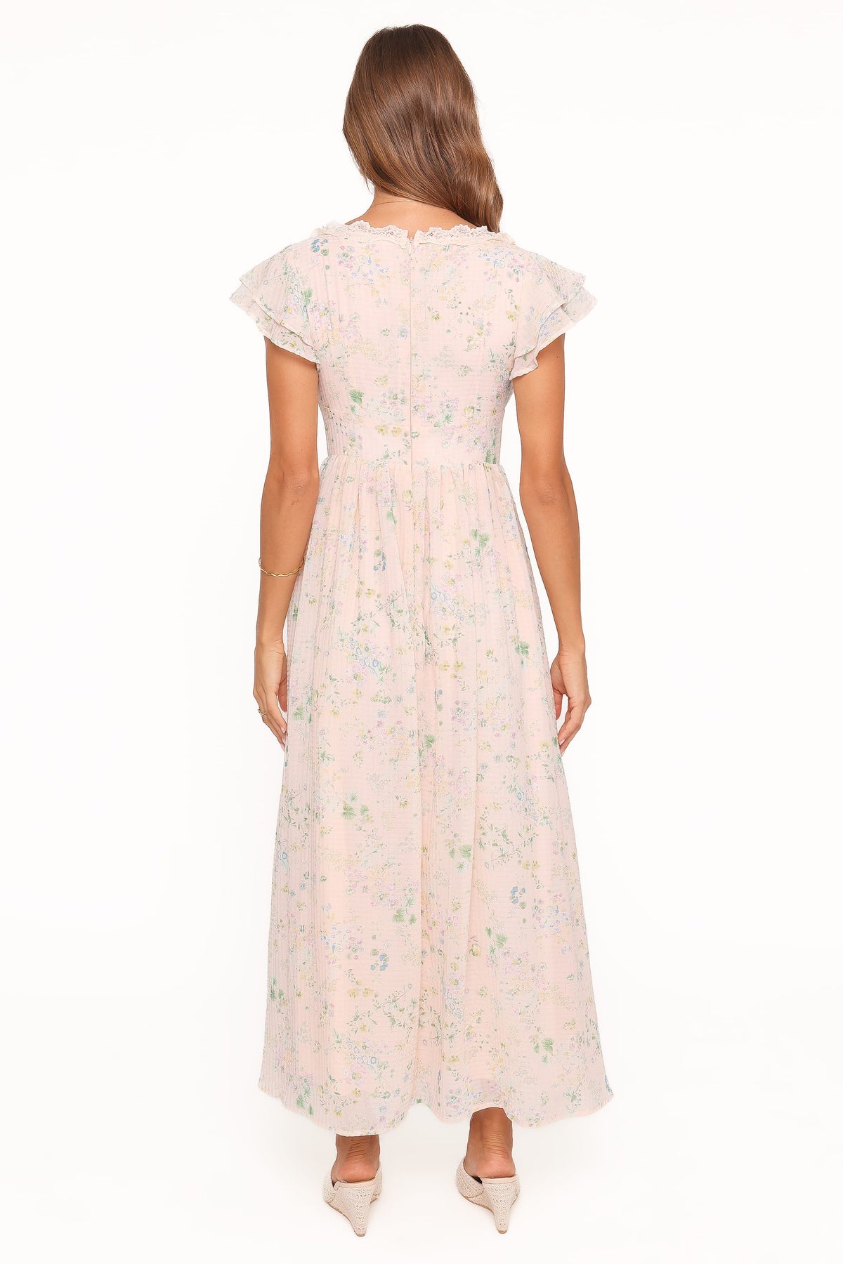 Angelica Midi Dress in Pastel Pink Floral – view 5 of 7