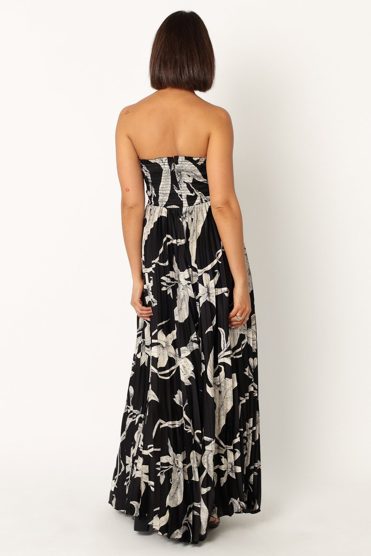 Angelique Strapless Maxi Dress in Black Floral – view 5 of 7
