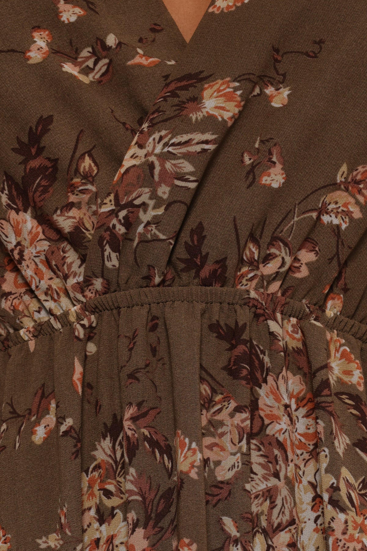 Anisa Maxi Dress in Olive Floral – view 9 of 9