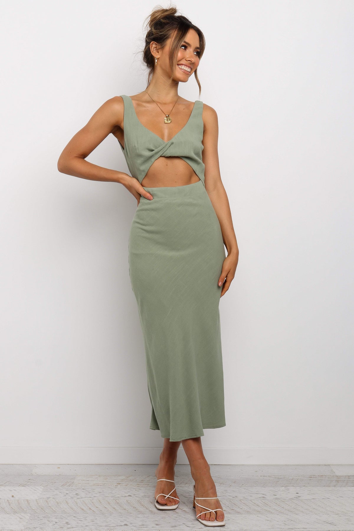 Apollo Dress in Olive – view 1 of 12
