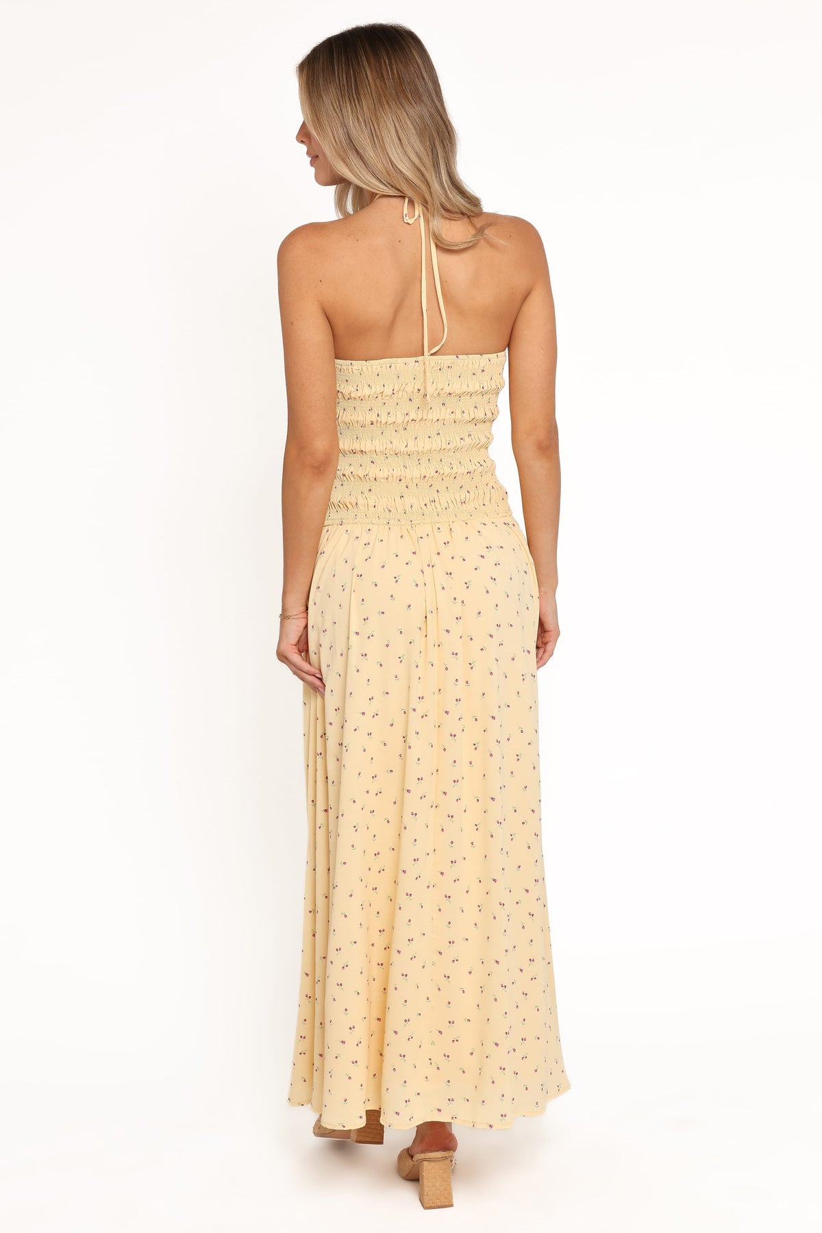 Aradia Halter Maxi Dress in Yellow Floral – view 5 of 7