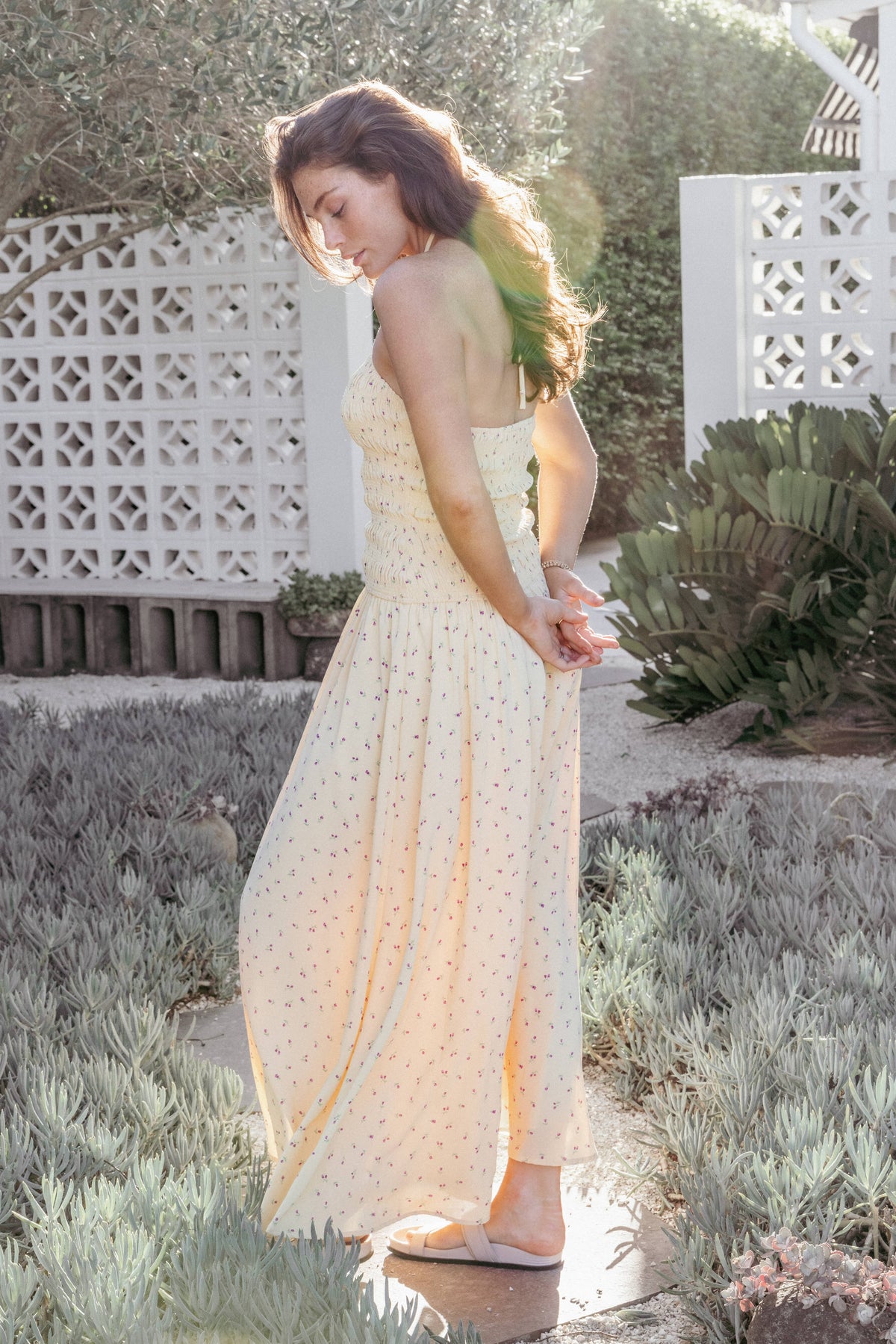 Aradia Halter Maxi Dress in Yellow Floral – view 7 of 7