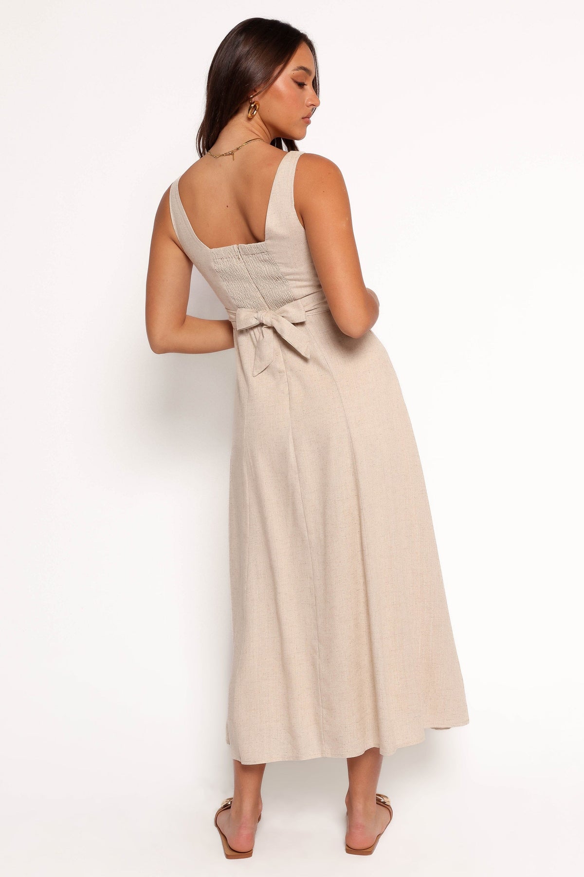 Archer Midi Dress in Oatmeal – view 4 of 7