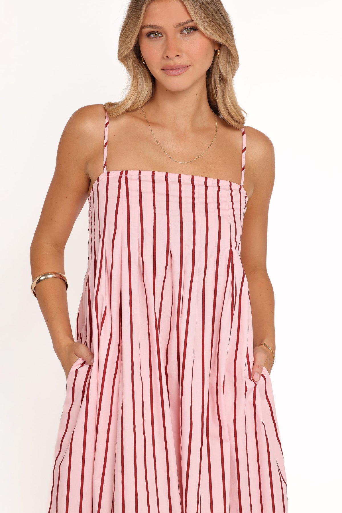 Arletta Maxi Dress in Pink Stripe – view 3 of 8
