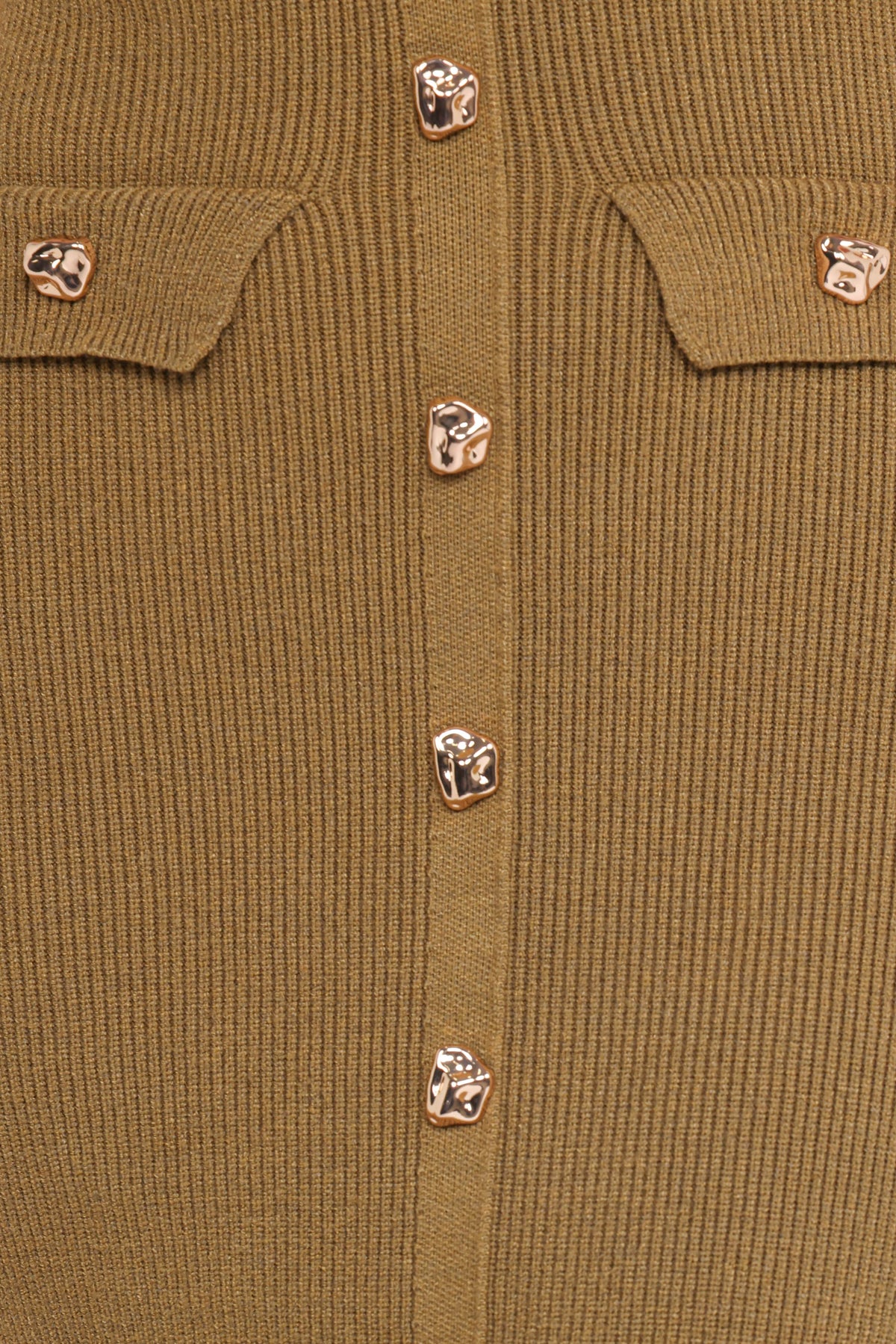 Aspen Button Up Knit Dress in Olive – view 6 of 6