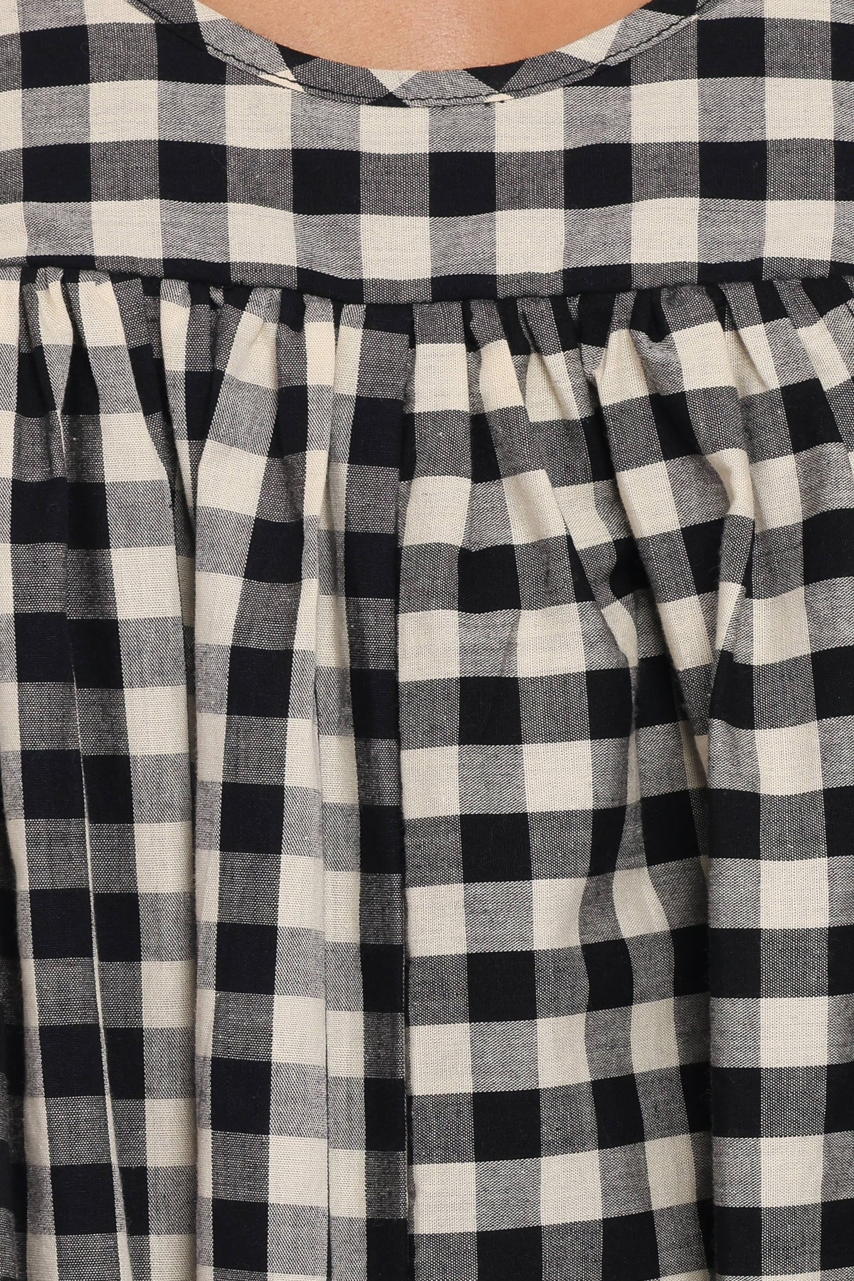 Atria Mini Dress in Black Cream Gingham – view 7 of 8
