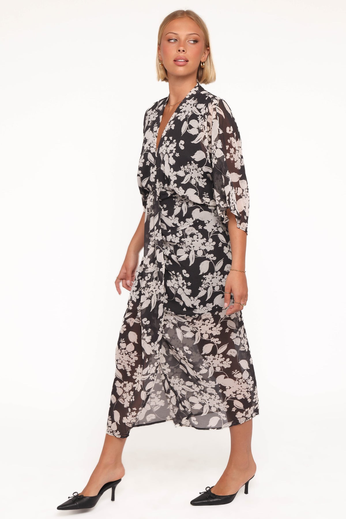 Audrina Maxi Dress in Black Floral – view 3 of 6