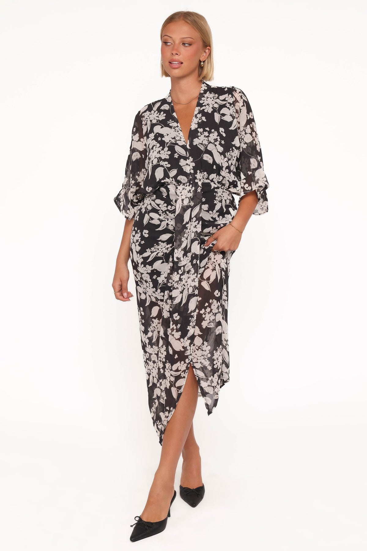 Audrina Maxi Dress in Black Floral – view 5 of 6